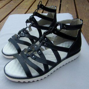 JAMBU Rome Wedge Sandals-Black